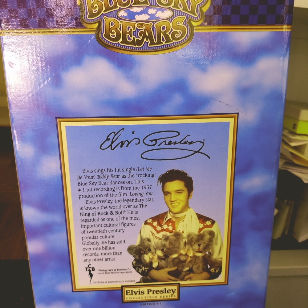 Elvis Collectible Blue Bear